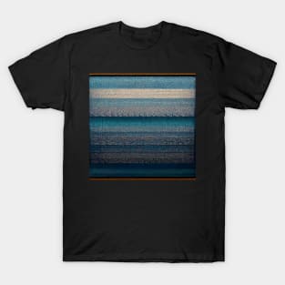 blue striped textured pattern T-Shirt